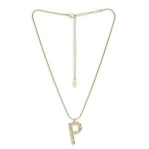 NEW ETTIKA REVOLVE 18K Goldplated Twisted Crystal Initial Pendant Necklace P